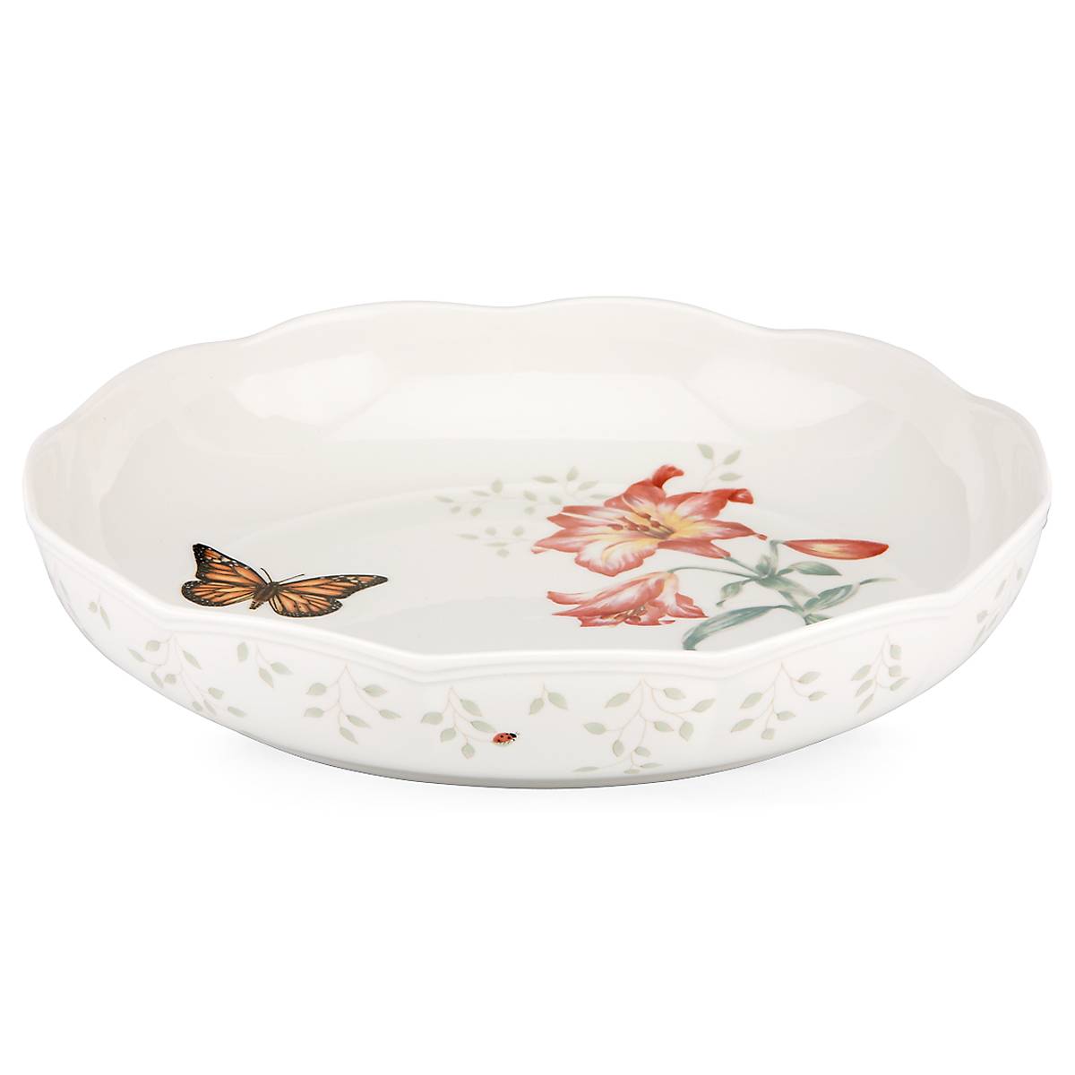 Low Profile Floral Serving Bowl - Image 2