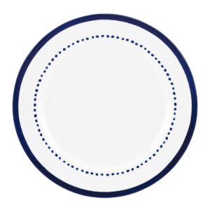 Blue Diagonal Stripe Dinner Plate