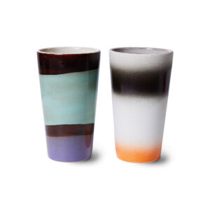 Stoneware Latte Mugs - Set of 2